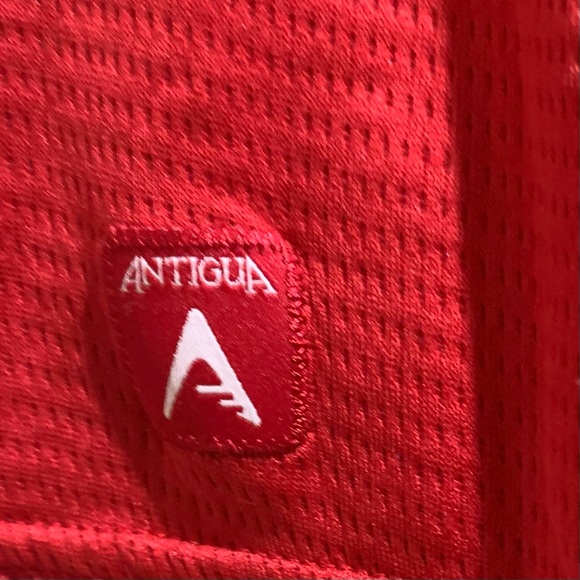 ⚾️HP⚾️MLB ANTIGUA PHILLIES WORLDSERIES 2008 POLO GOLF RED 2X VTG BASEBALL STICH - Picture 6 of 13